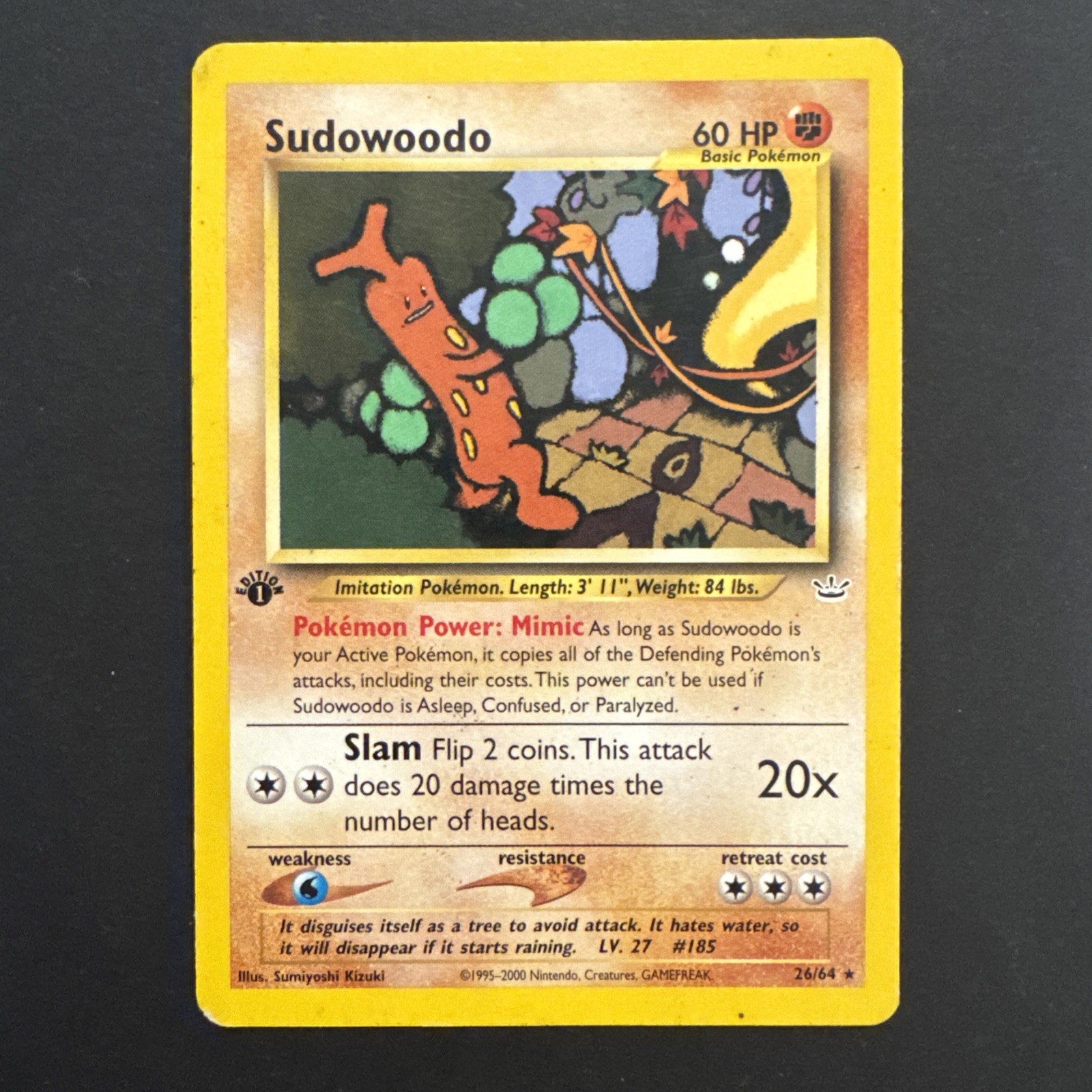 Sudowoodo 1st Edition #26 – Pokemon Neo Revelation – MP