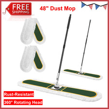 48" Commercial Dust Mop for Floor Cleaning, Heavy Duty Large Mop with Mops Pads