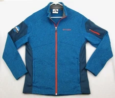 Spyder Full Zip Empire Fleece Jacket Blue Orange Men's M
