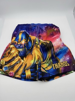 Marvel Comics Theme Shorts Thanos Workout Outdoor Lounge Costume Men Small NEW