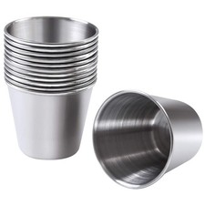12 Pieces Stainless Steel Shot Cups Stainless Steel Shot Glass Drinking Tumbl...