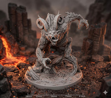 Goat Demon Miniature DnD Monster Resin RPG Fi...