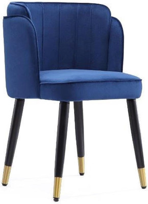 Zephyr Modern Velvet Dining Chair, Solid Wood Frame with Gold-Tipped Splayed Leg