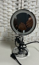 Conair Double Sided Lighted Round 4.5 Mirror Model BE152W 11.5 Tall
