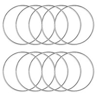 Er Packung Metallringe 5 Cm Silber TraumfäNger Makramee Floristik Hochzeitskranz
