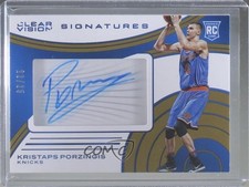 2015-16 Panini Clear Vision Signatures Gold 22/25 Kristaps Porzingis Auto 3u4