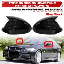 Spiegelkappen Schwarz Glanz Spiegel Gehäuse für BMW 3er E90 E91 E92 E93 Pre-LCI