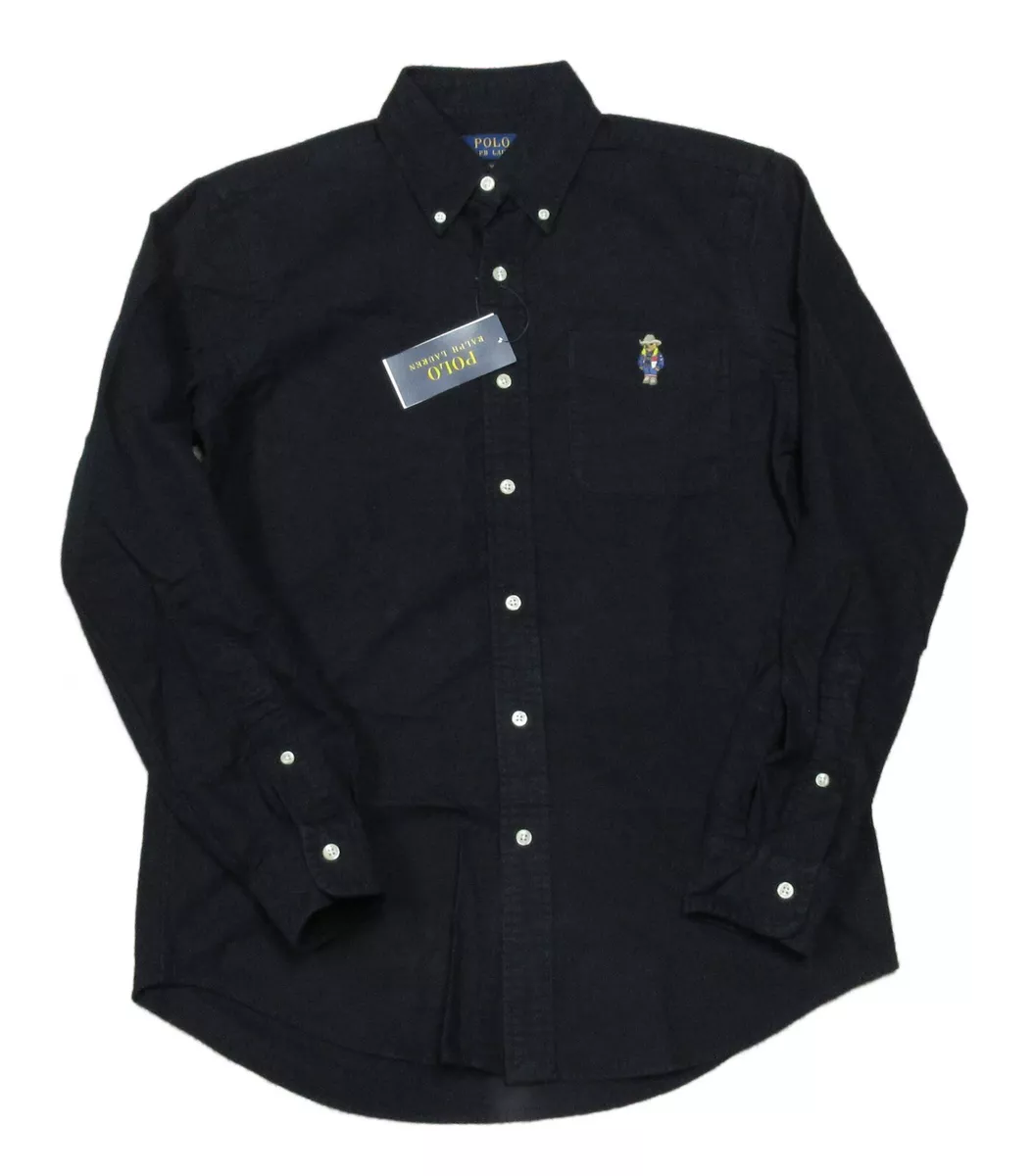 Polo Ralph Lauren Men s Black Polo Bear Classic Fit Button Down Shirt