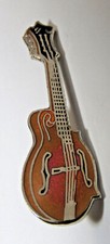 Mandolin Pin Vintage Music Instrument Cloisonne Lapel Pin  Gorgeous 