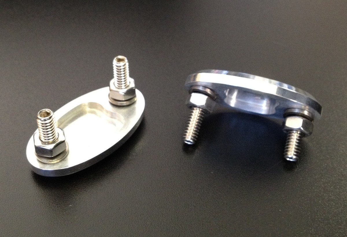 2005-2006 Kawasaki ZX6R DPS Polished Mirror Block Offs Plates Hole