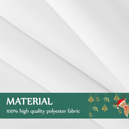 Rectangular Tablecloth 60X84 Inch - White Table Cloths Stain Resistant Decorativ - Picture 5 of 12