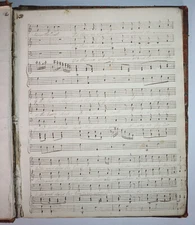Early 1800s Music Manuscript 54 Pages Hand Written Miss M Burrough Songs