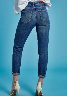 LTB Jeans Damen Lavina Straight 51119 High Waist Hose Blau Denim Tapered Pants