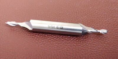 NOS 9/64''  2-FLUTE  END MILL  Double End USA Square end