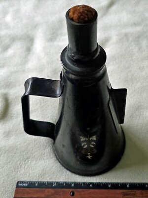 Decorated Black Erie (Lackawanna) Railroad Torch or Lantern