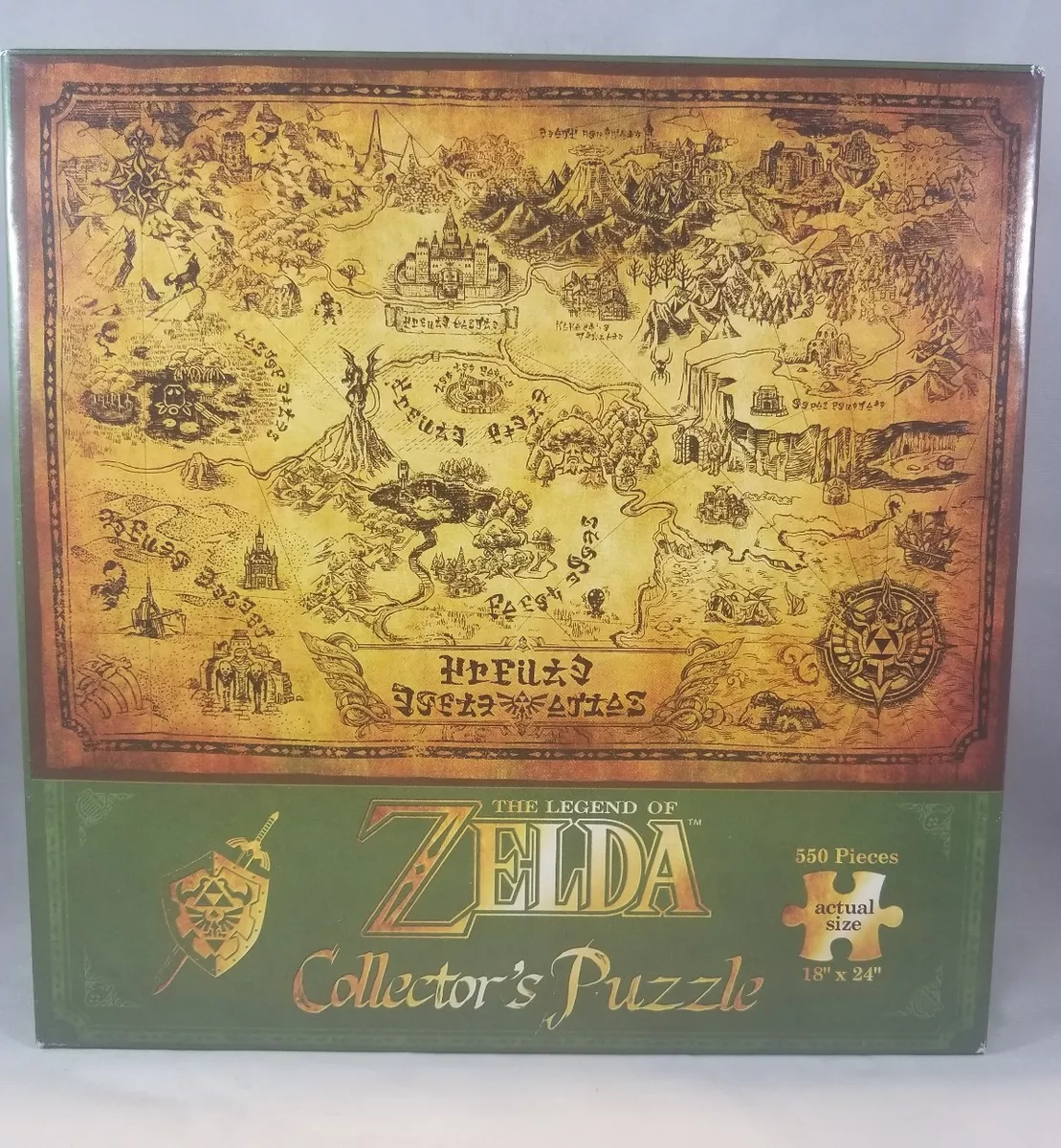 The Legend of Zelda Collector's Edition Puzzle NEW Hyrule Map 550 pcs, 18  x 24