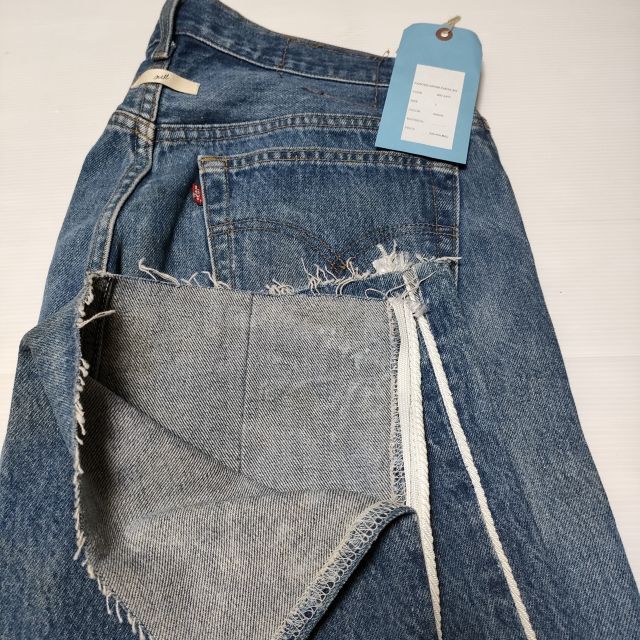 mill New PAINTED DENIM PANTS 501 LEVIS remake Jeans L Indigo  