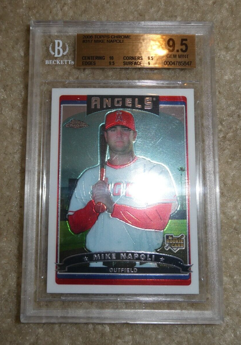 2006 Topps Chrome Mike Napoli Rookie Card BGS 9.5 Gem Mint #317 | eBay
