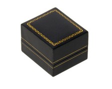 Black Leatherette Ring Box , Wholesale prices.Gift box, jewellery storage,