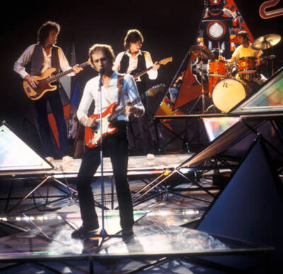 British rock group Dire Straits seen performing 1970s Music Old Photo 2