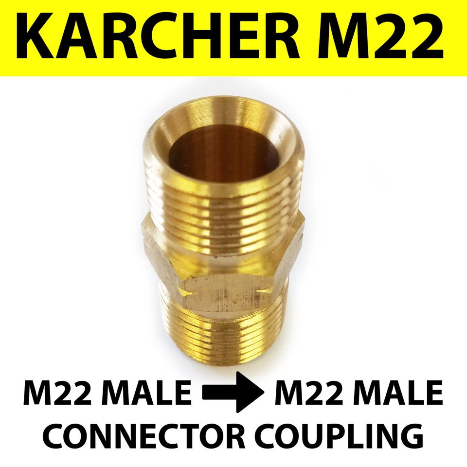 KIAM PRODUCTS M22 male Screw Thread 22mm KARCHER type to M22 male screw Coupling connector