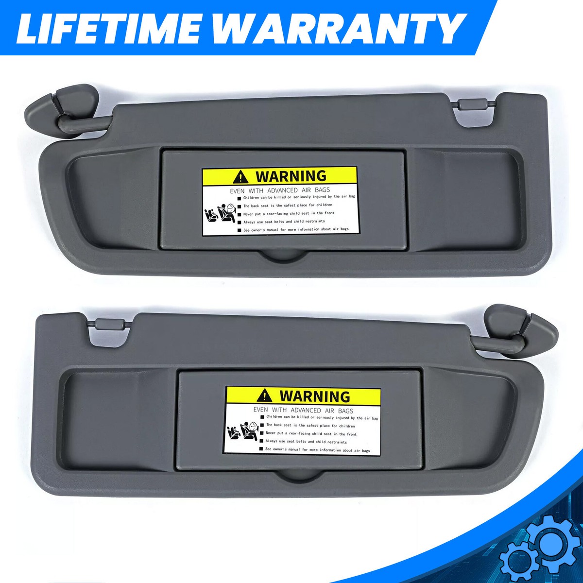 その他 i.m... 2006-2008 Honda Civic Sun Visor Dark Gray PAIR Left & Right Visor