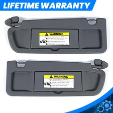 Sun Visor Dark Gray PAIR For 2006-2008 Honda Civic Left & Right Visor SET