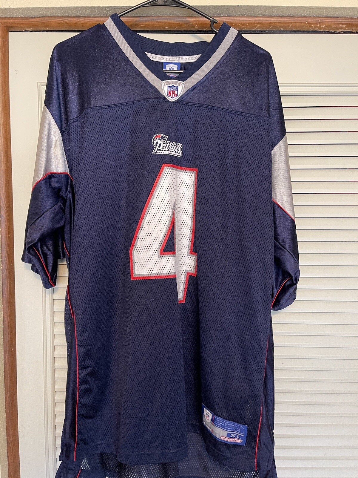 Camiseta deportiva de fútbol americano vintage de los New England Patriots Adam Vinatieri Y2K retroceso de la NFL XL