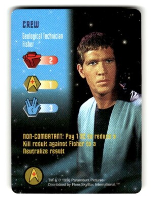 1996 Paramount Picture Star Trek Game Card Crew: Engineering Technician Fisher