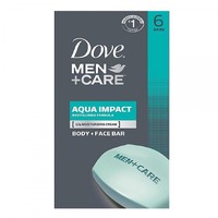 Dove Men + Care Body + Face Bars Aqua Impact - 6 Ct on sale Dove Men + Care Body + Face Bars Aqua Impact - 6 Ct on sale