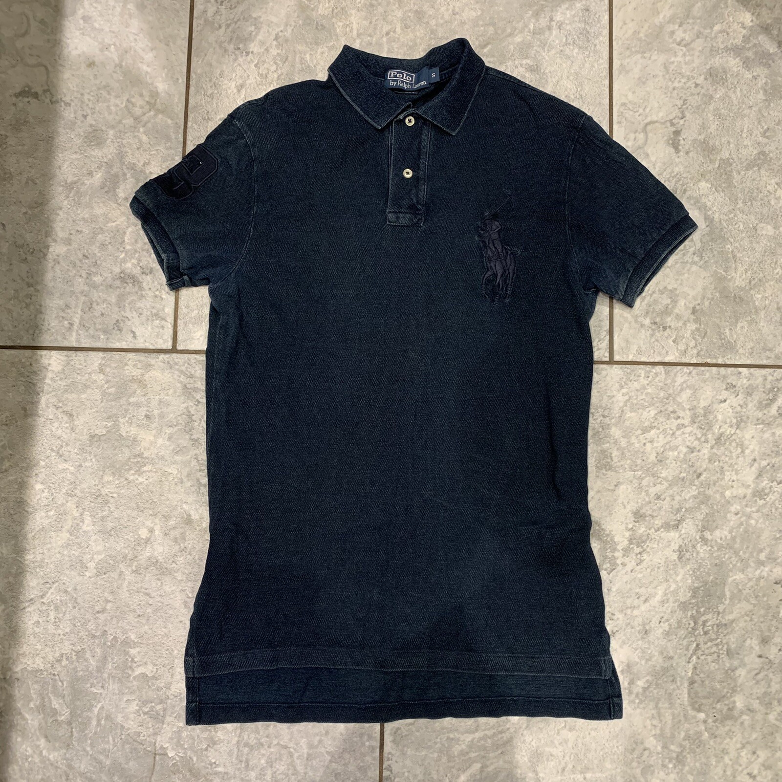 T shirt polo Ralph Lauren look grande pony denim taglia small