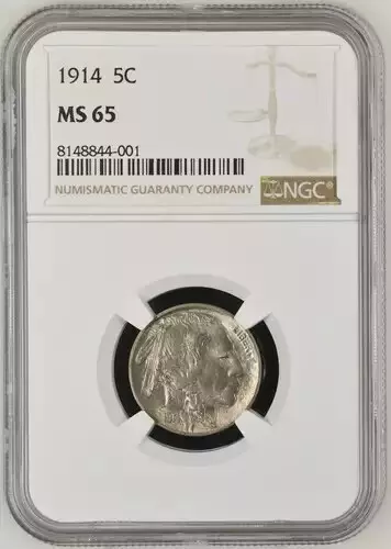 1914 P Buffalo Nickel NGC MS-65