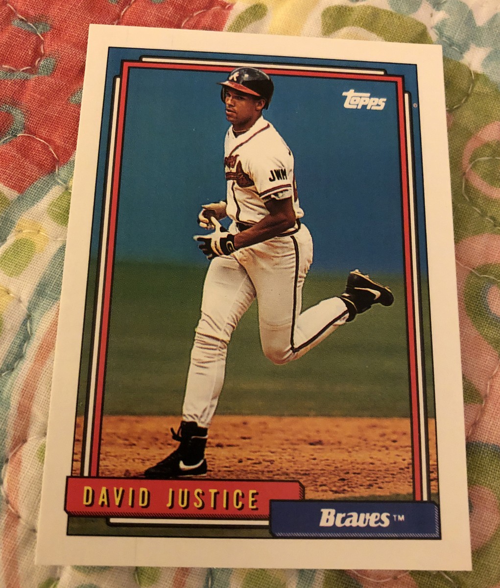 David Justice 1992 Topps #80 Baseball Card Atlanta Braves | eBay