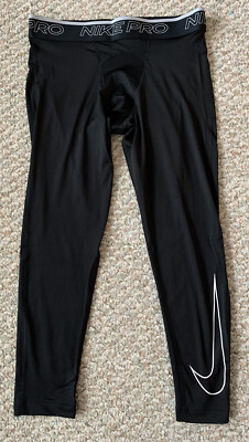 Nike Pro Dri-Fit NEW w/Tags DD1919-010 Mens Black 3/4 Training Tights Size S