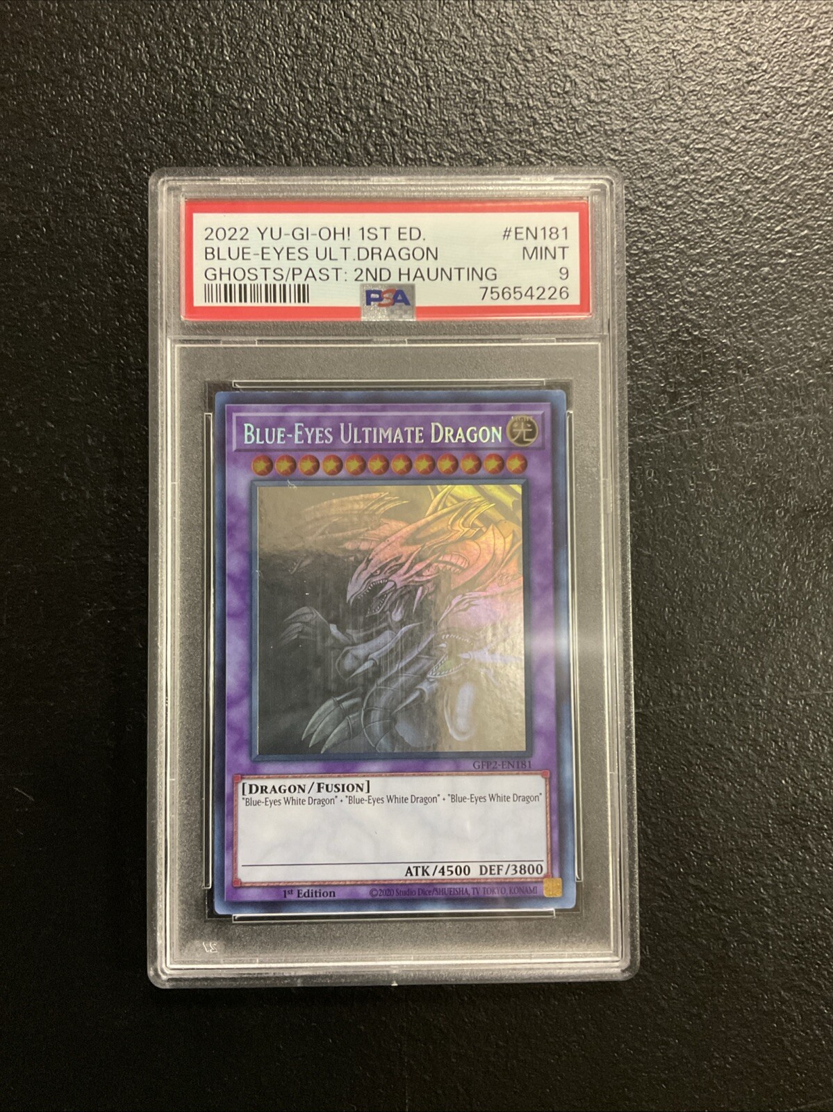 PSA 9 Blue-Eyes Ultimate Dragon Ghost Rare EN181 Ghosts from the Past 2nd