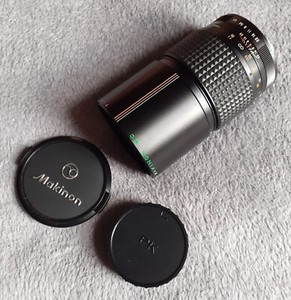 Auto Makinon MC 200mm f/3.3 Prime Camera Lens with Front & Rear Lens Caps