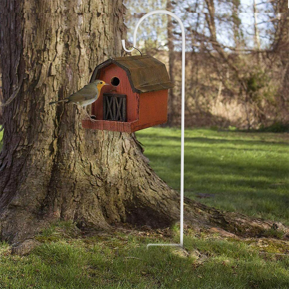 8x Schäferhaken Weiß Laternenhalter Hochzeit Gartenstab Hirtenhaken - Bild 3 von 4