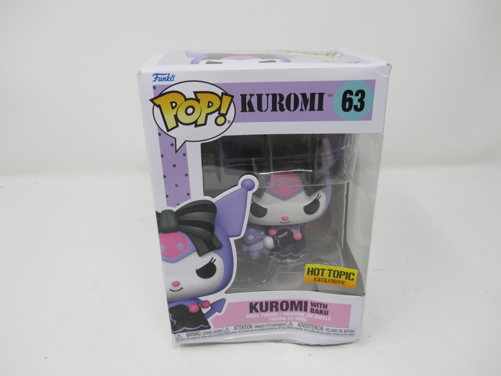 Funko Pop Sanrio #63 Kuromi With Baku Hello Kitty Hot Topic Exclusive