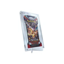 Acrylic Case fits Pokemon sleeved Booster magnetic incl acrylic stand