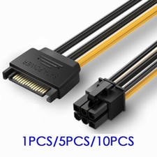 15pin SATA Power to 6pin PCIe PCI-e PCI Express Adapter Cable for Video Card