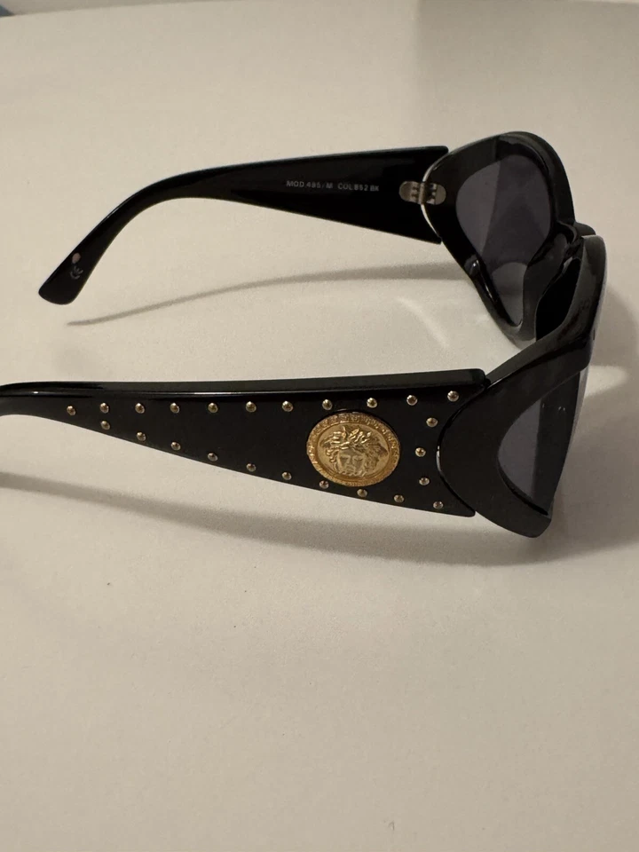 Gianni Versace Vintage Sunglasses Black Gray - Image 4 of 4