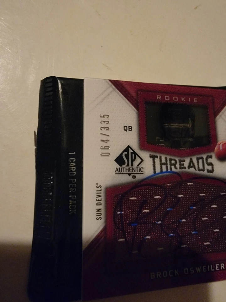 brock osweiler rc rookie draft auto jersey arizona state asu college #/335 2013 - Image 2 of 3