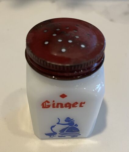 Vintage Mid Century 3/4 Milk Glass Dutch Range Shaker GINGER DOVE - Picture 3 of 3