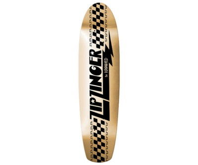 Krooked Mark Gonzales Zip Zinger Gold Foil 7.75 Shaped Skateboard 