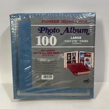 Vintage Brand New BLUE Pioneer Deluxe Cover 100 Photo Album TR-100 Up To 8"x10"