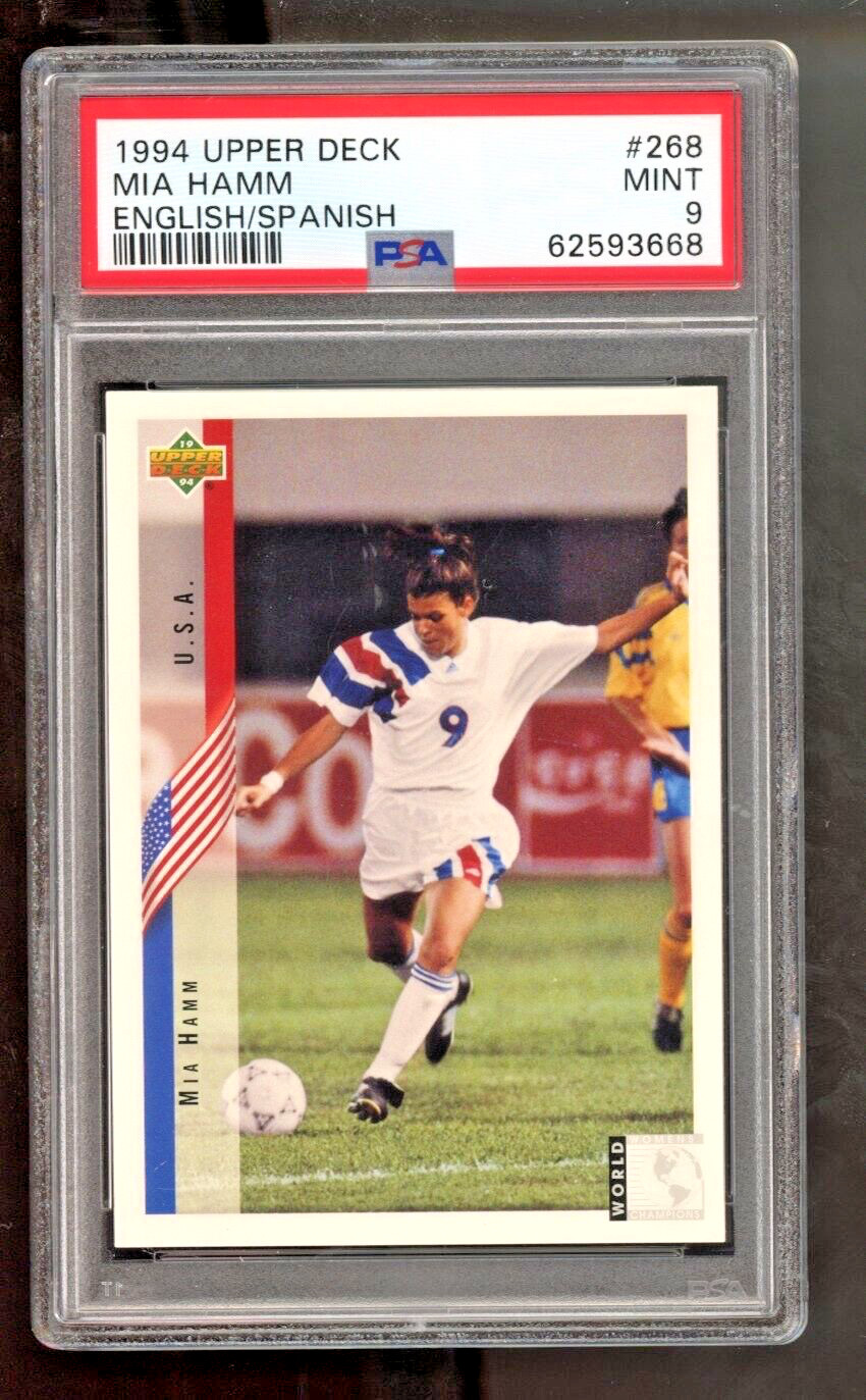 1994 Upper Deck UD World Cup English/Spanish #268 MIA HAMM USWNT Mint RC PSA 9