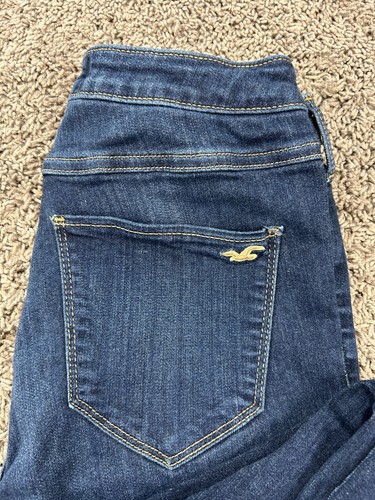Leggings Hollister Jeans Curvy tiro alto para mujer talla 9S azul denim elástico - Imagen 8 de 14