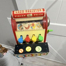 Fisher-Price Vintage Cash Register Toy 1972 Preschool Ages 3-7