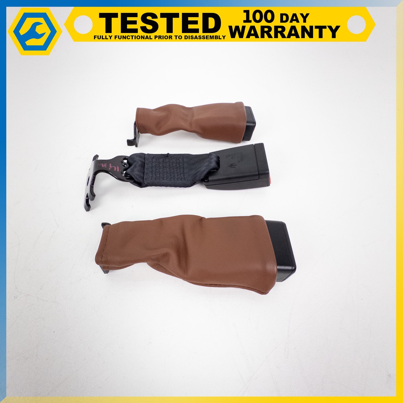 14-19 MASERATI QUATTROPORTE REAR RIGHT & LEFT SIDE SEAT BELT BUCKLE SET OF 3 OEM