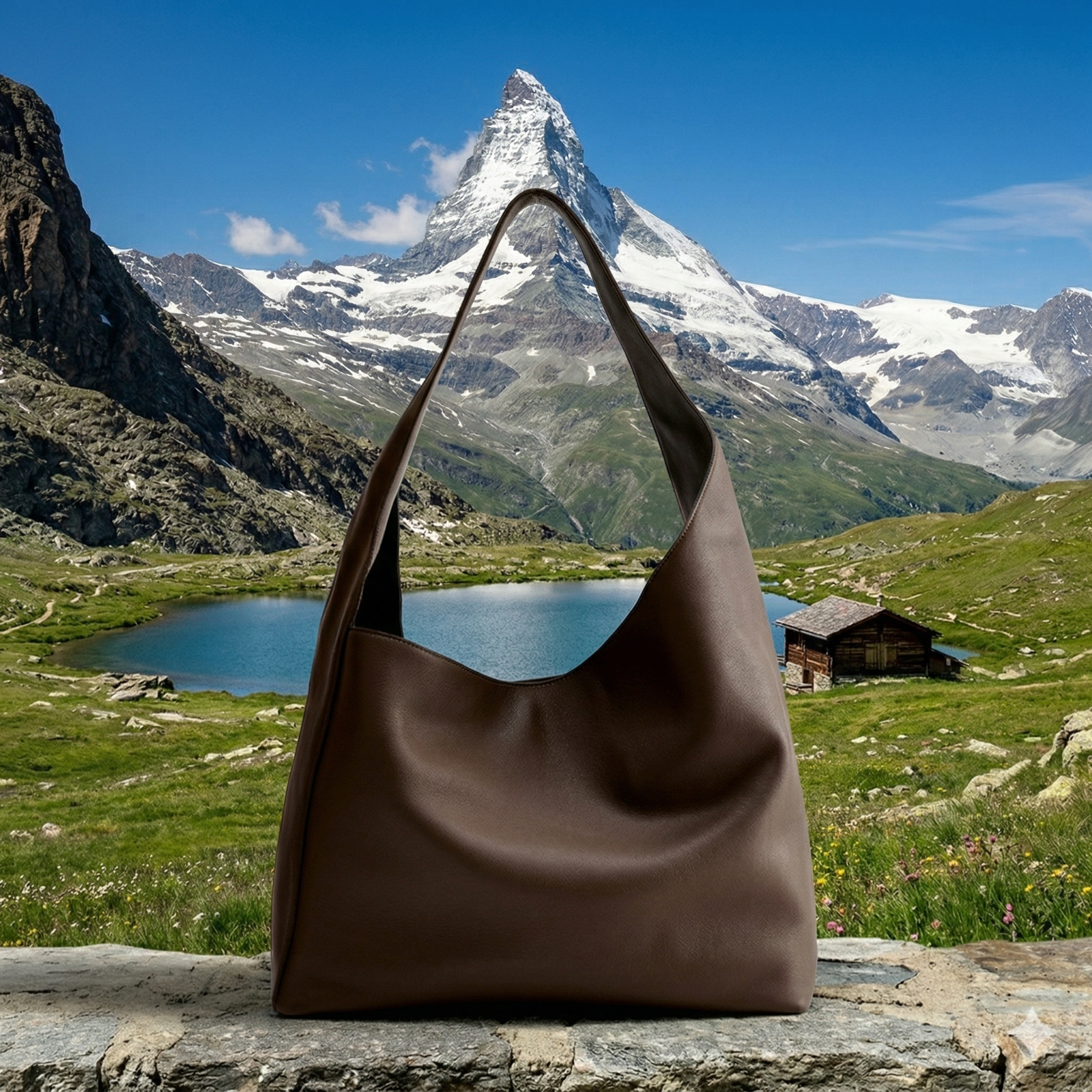 NEW Quince Italian Leather Slouchy Shoulder Bag- Dark Brown (Free Shipping)